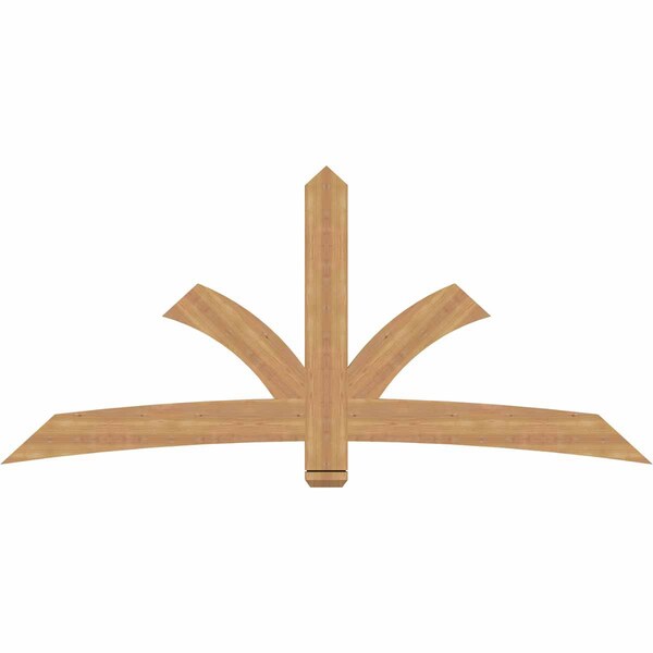 Ekena Millwork Davenport Timber Gable Bracket, Western Red Cedar, 84"W x 38"H x 1 1/2"D x 5 1/2"F, 11/12 Pitch GBW084X38X0206DAV00SWR - main